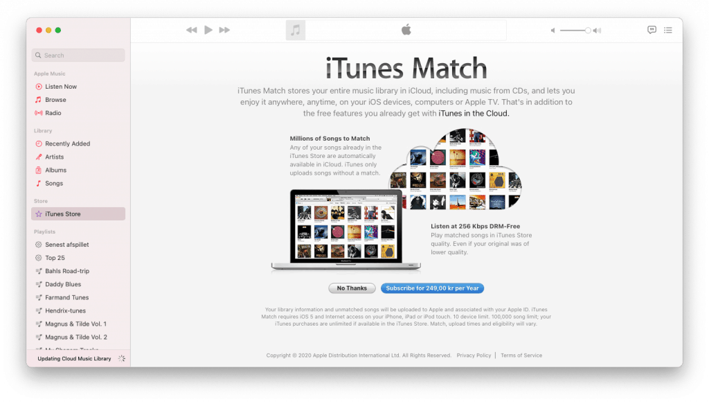 iTunes Match fra Apple